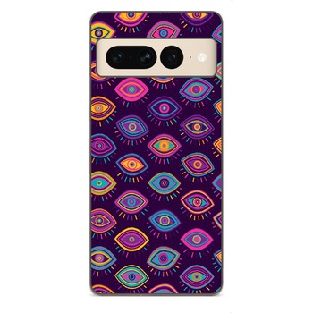 Husa compatibila cu Google Pixel 8 Pro Silicon Gel Tpu Model Tribal Eyes
