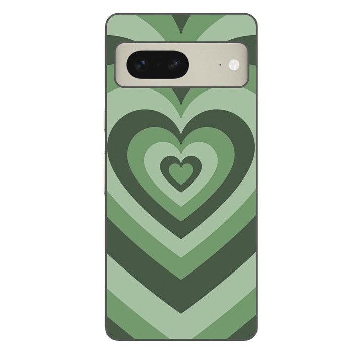 Husa compatibila cu Google Pixel 7 Silicon Gel Tpu Model Powerpuff Girls Heart Green