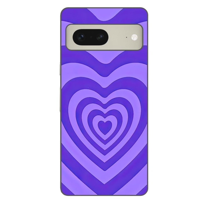 Husa compatibila cu Google Pixel 7 Silicon Gel Tpu Model Powerpuff Girls Heart Purple
