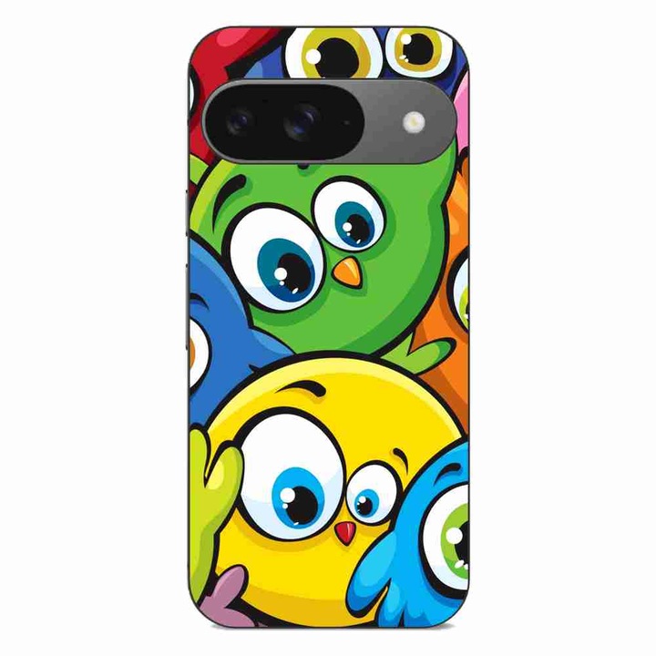 Husa compatibila cu Google Pixel 9 Pro Silicon Gel Tpu Model Bufnite Colorate