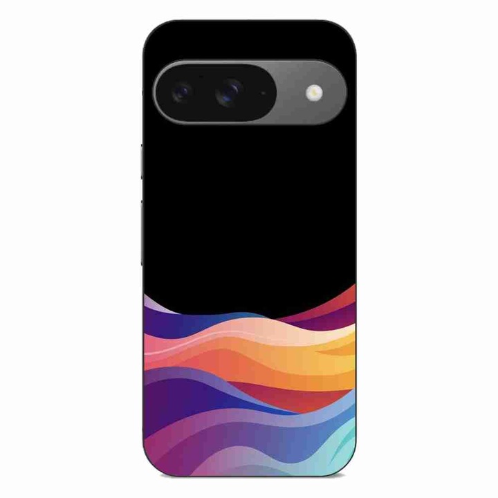 Калъф съвместим с Google Pixel 9 Pro Silicon Gel Tpu Модел Neon Waves