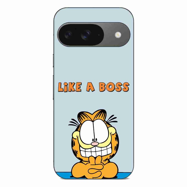 Калъф, съвместим с Google Pixel 9 Pro Silicon Gel Tpu Модел Garfield Like A Boss
