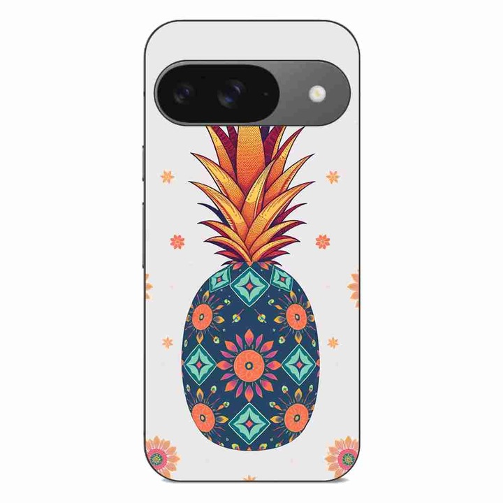 Husa compatibila cu Google Pixel 9 Silicon Gel Tpu Model Floral Pineapple