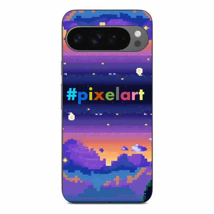 Husa compatibila cu Google Pixel 9 Pro XL Silicon Gel Tpu Model Pixel Art Peisaj