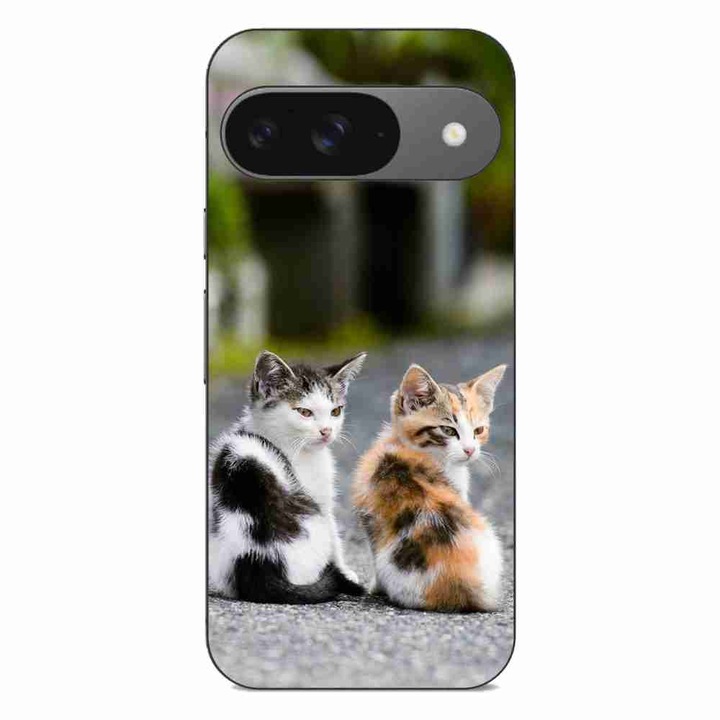 Husa compatibila cu Google Pixel 9 Pro Silicon Gel Tpu Model Kitties