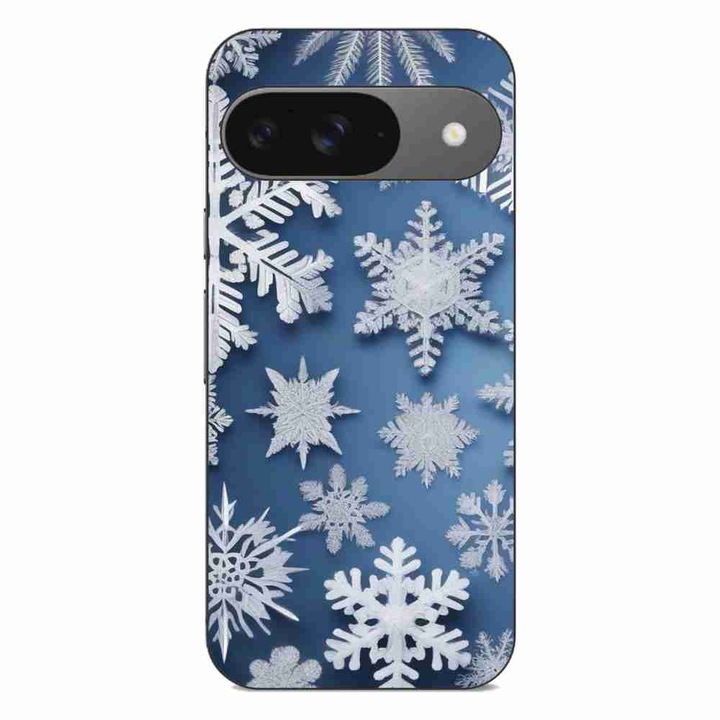 Husa compatibila cu Google Pixel 9 Silicon Gel Tpu Model Fulgi de Zapada