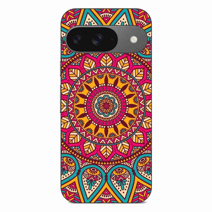 Husa compatibila cu Google Pixel 9 Pro Silicon Gel Tpu Model Vibrant Mandala