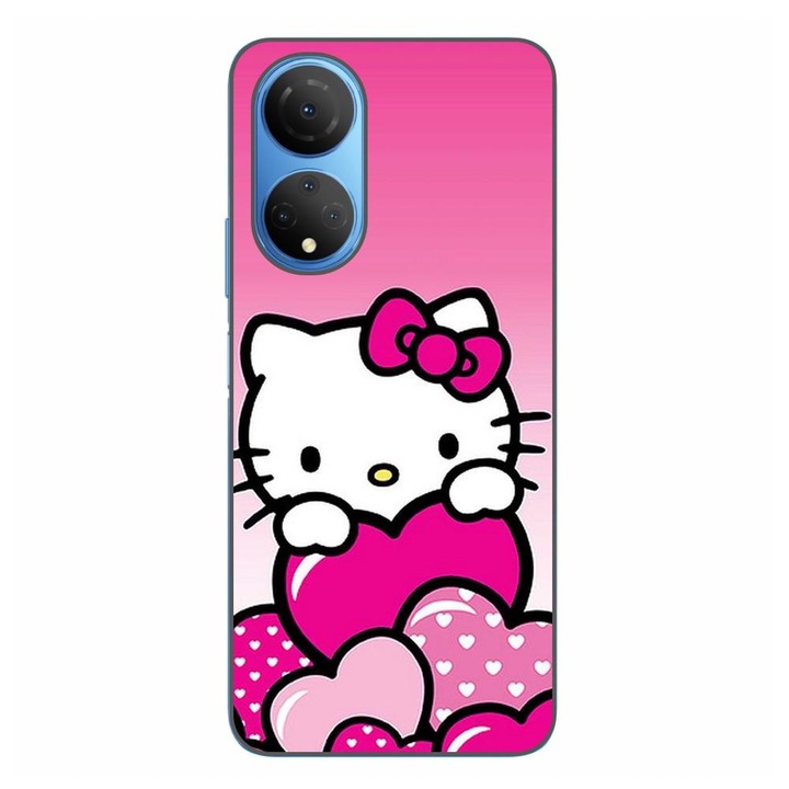 Капак, съвместим с модел Honor X7 Silicon Gel Tpu Hello Kitty Pink Hearts