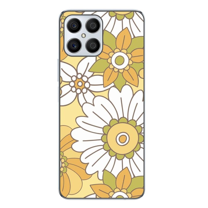 Кейс съвместим с Honor X8 4G Silicon Gel Tpu Модел Pastel Garden