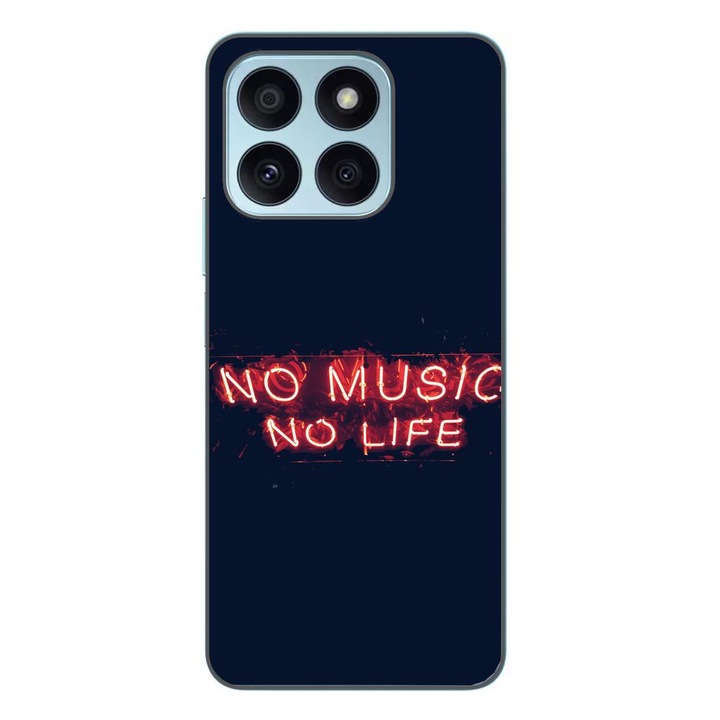 Капак, съвместим с модел Honor X8b Silicon Gel Tpu No Music No Life