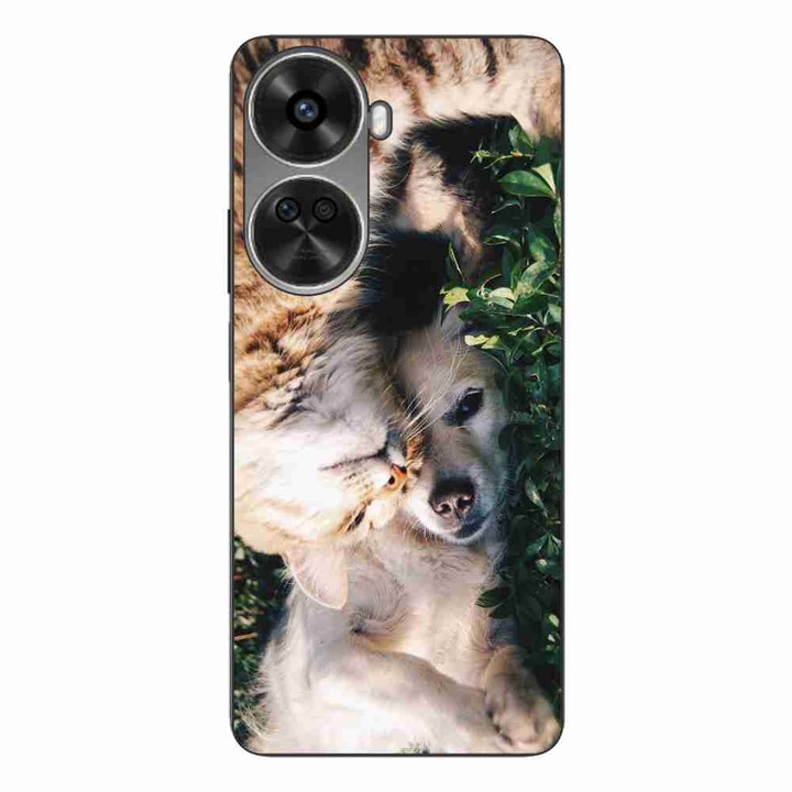 Кейс съвместим с Huawei Nova 12 SE Silicone Gel Tpu Модел Куче и Котка