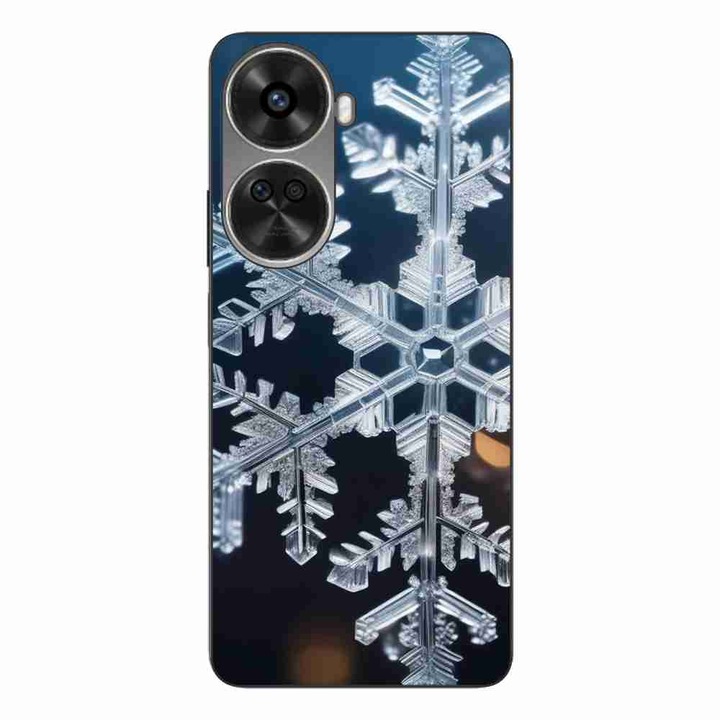 Кейс съвместим с Huawei Nova 12 SE Silicon Gel Tpu Модел Big Snowflake
