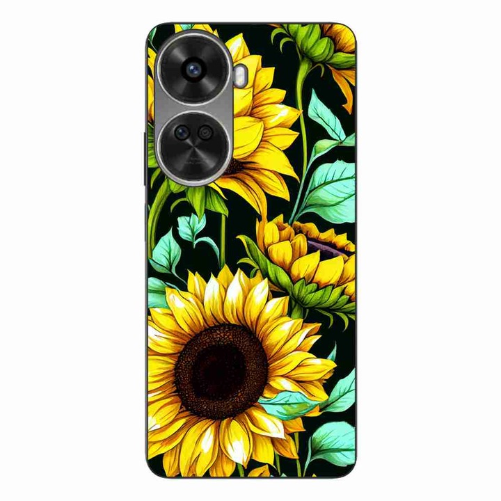 Кейс, съвместим с модел Huawei Nova 12 SE Silicon Gel Tpu AI Sunflower