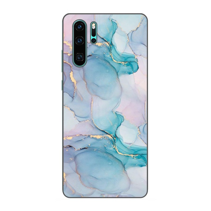 Husa compatibila cu Huawei P30 Pro Silicon Gel Tpu Model Abstract Watercolor Marble