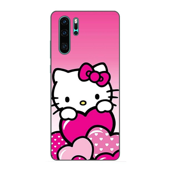Кейс съвместим с Huawei P30 Pro Silicone Gel Tpu Модел Hello Kitty Pink Hearts