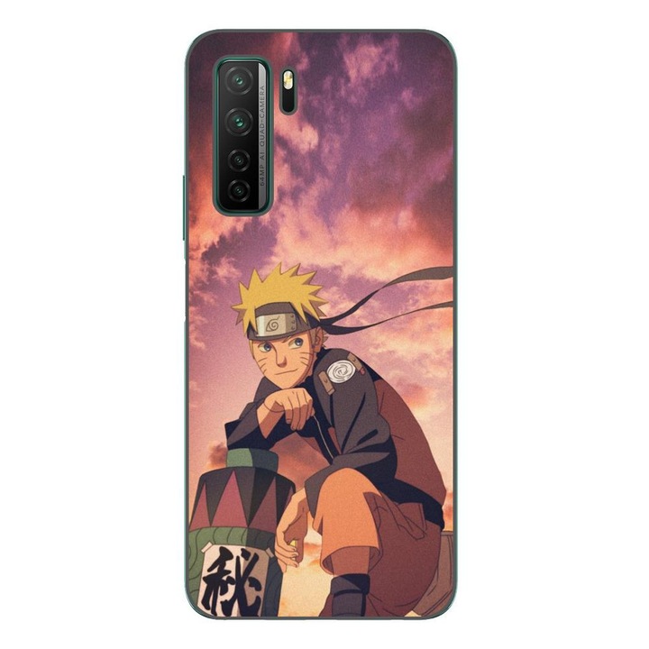 Капак, съвместим с Huawei P40 Lite 5G силиконов гел Tpu модел Naruto Parchment