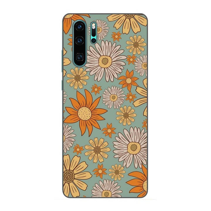 Husa compatibila cu Huawei P30 Pro Silicon Gel Tpu Model Vintage Meadow
