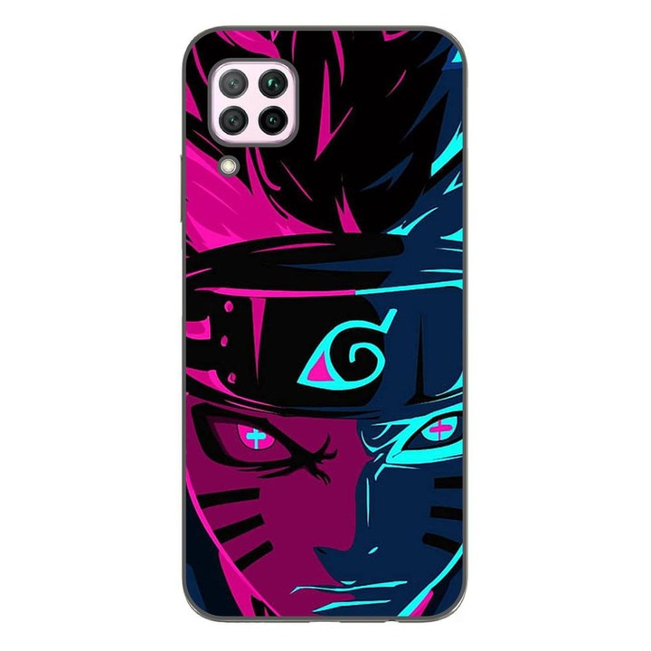 Капак, съвместим с модел Huawei P40 Lite Silicon Gel Tpu Naruto Purple Sage Mode
