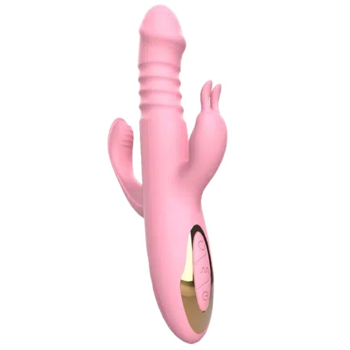 Vibrator electric, roz, 245x42mm, 12 frecvente de vibratie, pentru adulti, Dildouri unisex, vibratoare, vibratoare din silicon, vibratoare, vibratoare reale, 3 tipuri de vibratoare cu stimulare