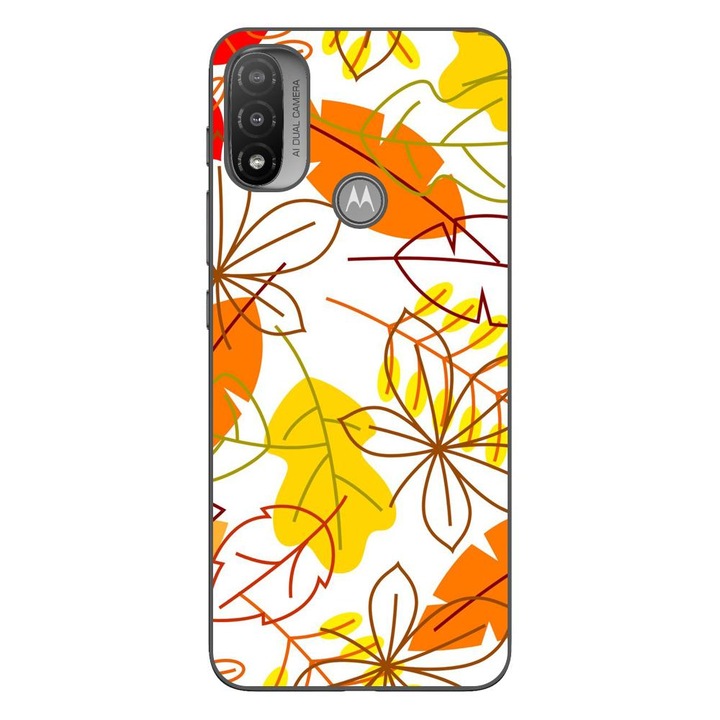 Husa compatibila cu Motorola Moto E20 Silicon Gel Tpu Model Autumn Vivid Leaves