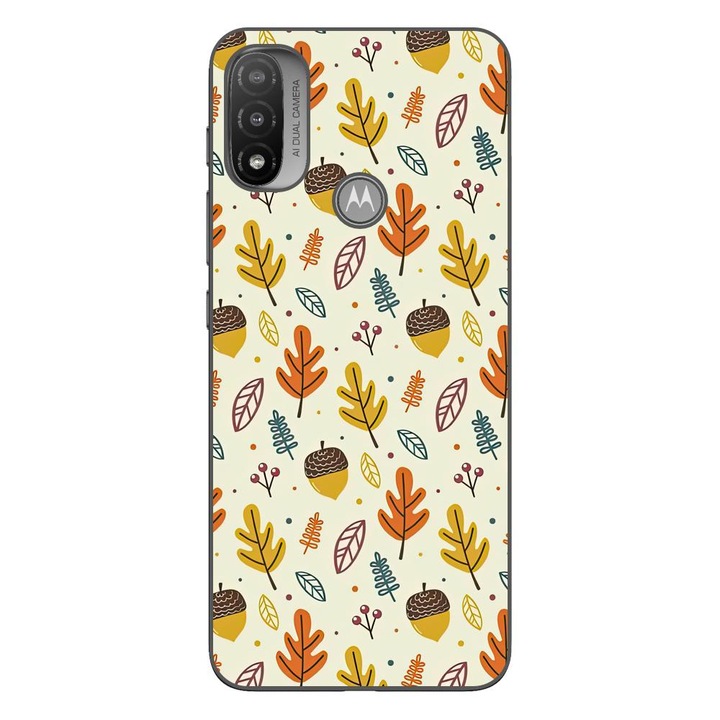 Husa compatibila cu Motorola Moto E20 Silicon Gel Tpu Model Autumn Pattern