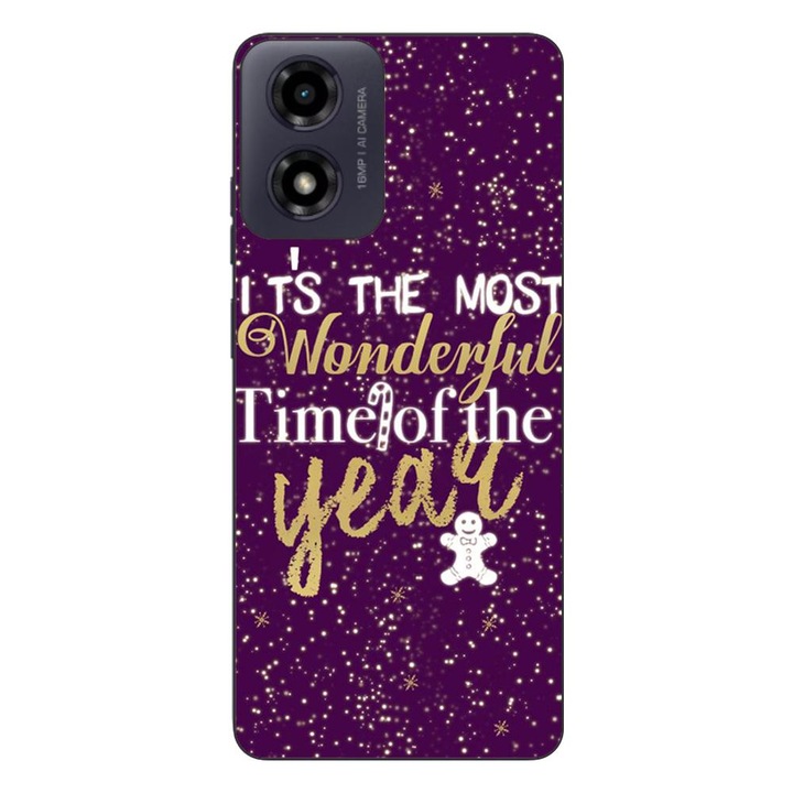 Husa compatibila cu Motorola Moto G24 Silicon Gel Tpu Model Craciun Wonderful Time Of The Year