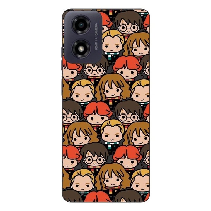 Кейс, съвместим с Motorola Moto G04 Silicon Gel Tpu Model Harry Potter Pattern Faces
