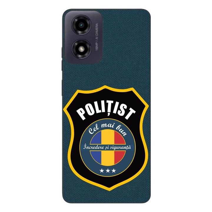 Капак, съвместим с Motorola Moto G24 Silicone Gel Tpu Police Model