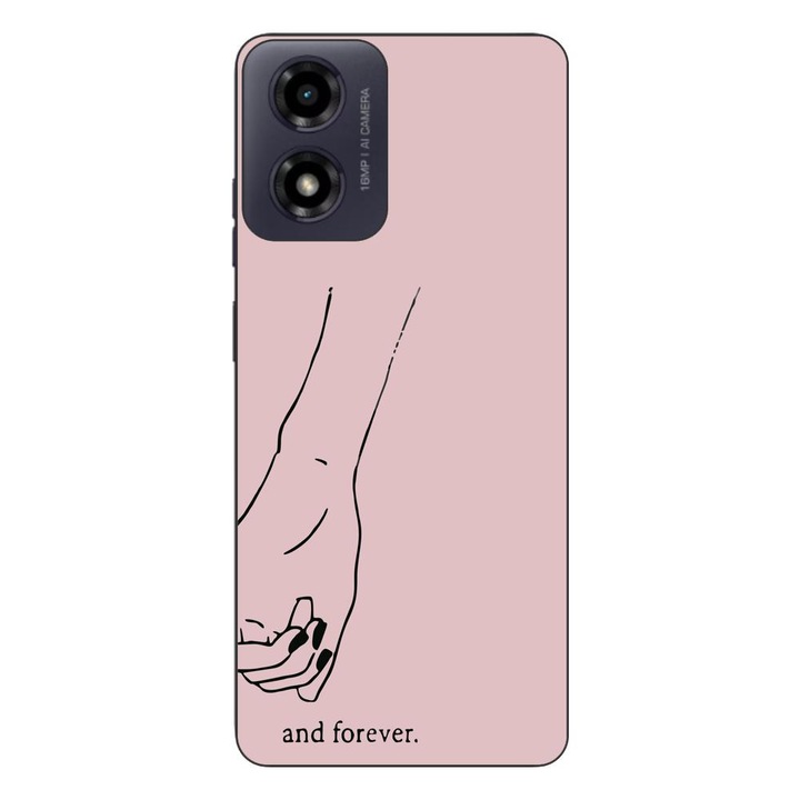 Капак, съвместим с Motorola Moto G24 Silicon Gel Tpu Модел Couples And Forever