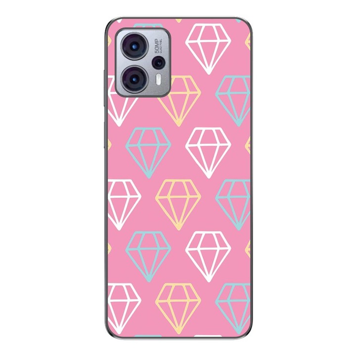 Husa compatibila cu Motorola Moto G13 Silicon Gel Tpu Model Diamond Pattern Doodles