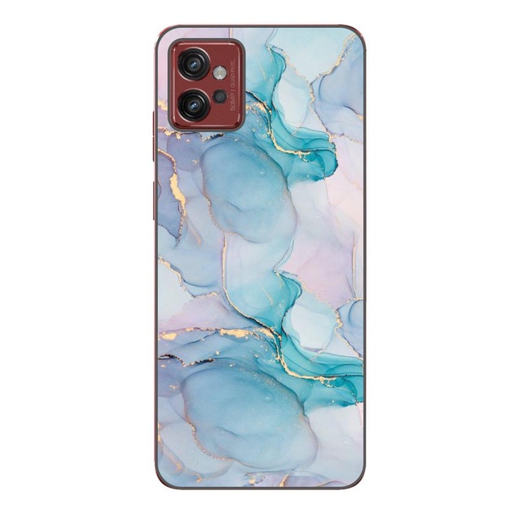 Husa compatibila cu Motorola Moto G32 Silicon Gel Tpu Model Abstract Watercolor Marble