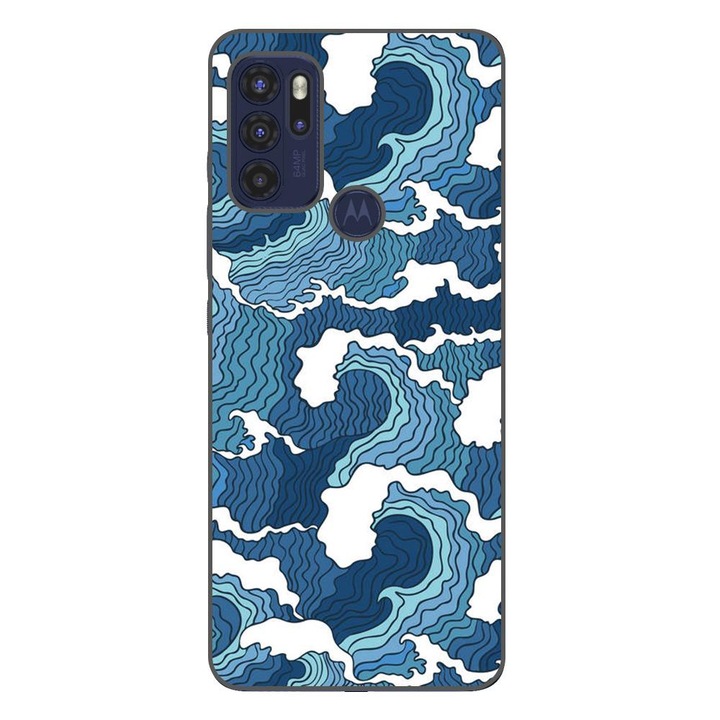 Husa compatibila cu Motorola Moto G60S Silicon Gel Tpu Model Crazy Waves