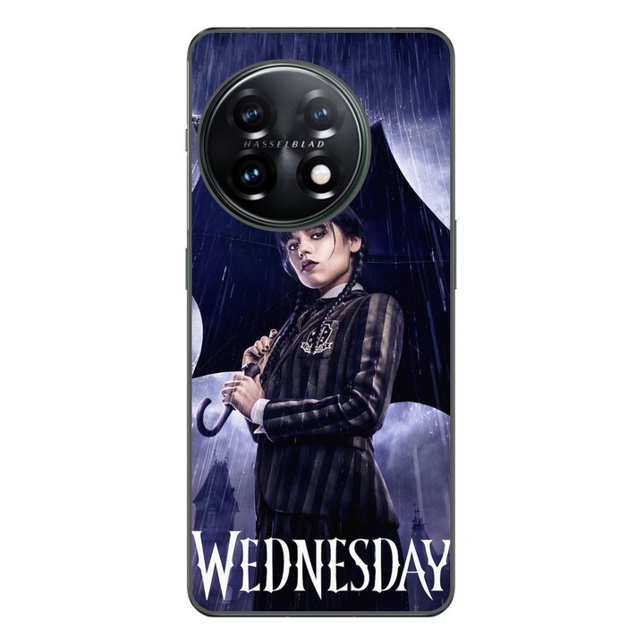 Husa compatibila cu OnePlus 12R Silicon Gel Tpu Model Wednesday Umbrella