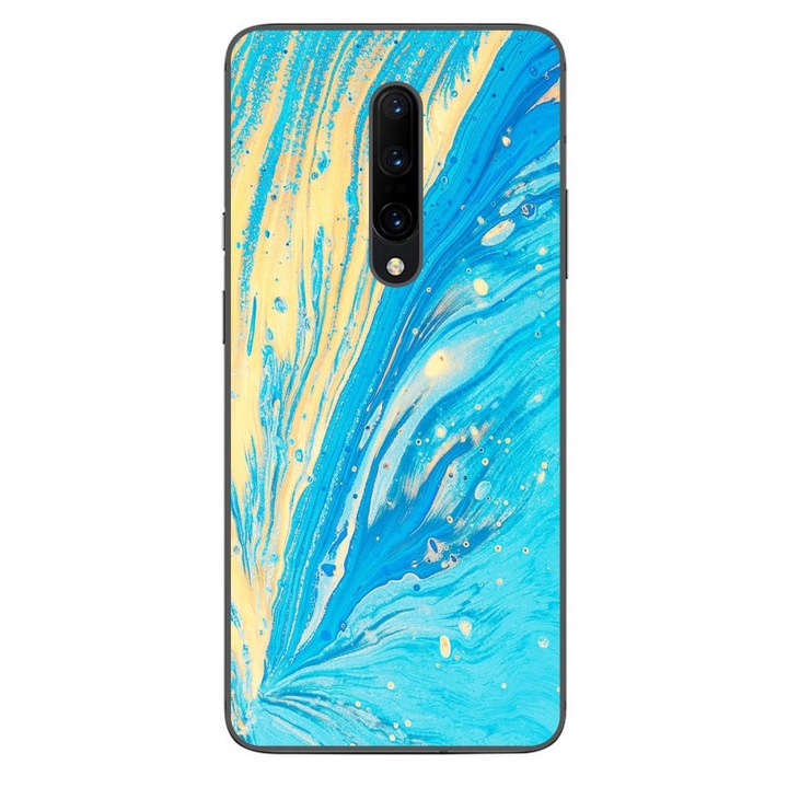 Husa compatibila cu OnePlus 7 Pro Silicon Gel Tpu Model Aqua Bloom