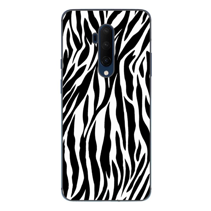 Husa compatibila cu OnePlus 7T Pro Silicon Gel Tpu Model Animal Print Zebra Pattern