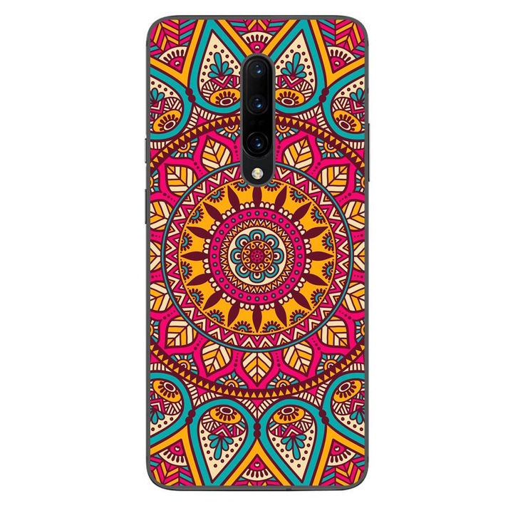 Husa compatibila cu OnePlus 7 Pro Silicon Gel Tpu Model Vibrant Mandala