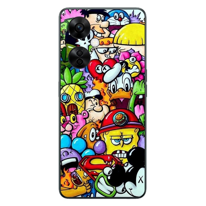 Капак, съвместим с OnePlus Nord CE3 Lite Silicon Gel Tpu Model Pop Art Cartoons