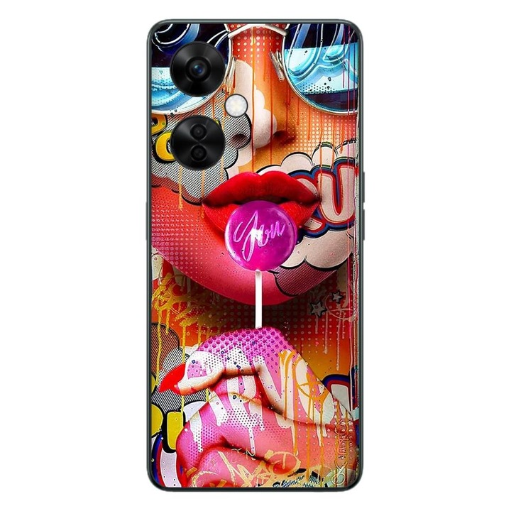 Калъф, съвместим с модел OnePlus Nord CE3 Lite Silicon Gel Tpu Pop Art Lolipop