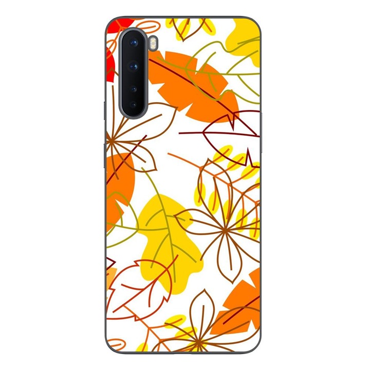 Husa compatibila cu OnePlus Nord Silicon Gel Tpu Model Autumn Vivid Leaves