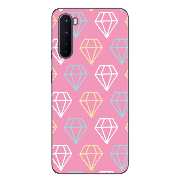 Husa compatibila cu OnePlus Nord Silicon Gel Tpu Model Diamond Pattern Doodles