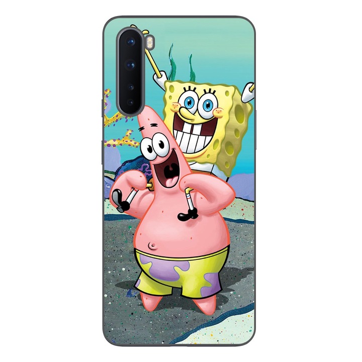 Husa compatibila cu OnePlus Nord Silicon Gel Tpu Model Spongebob