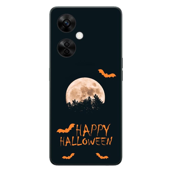Калъф, съвместим с модел OnePlus Nord CE3 Lite Silicon Gel Tpu Happy Halloween Full Moon