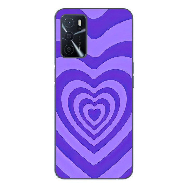 Husa compatibila cu Oppo A16 Silicon Gel Tpu Model Powerpuff Girls Heart Purple