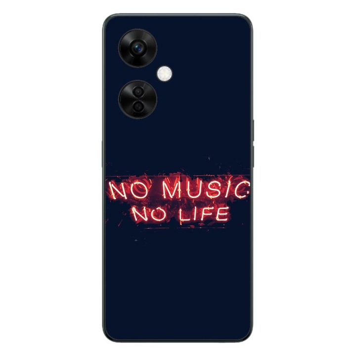 Калъф, съвместим с OnePlus Nord CE3 Lite Silicone Gel Tpu Model No Music No Life