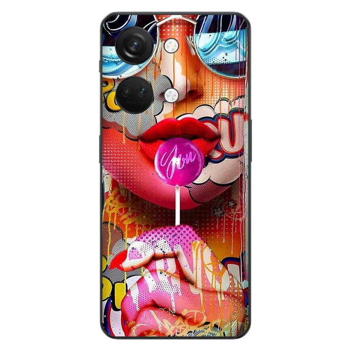 Калъф, съвместим с модел OnePlus Nord 3 Silicon Gel Tpu Pop Art Lolipop