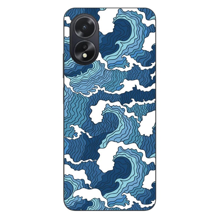 Husa compatibila cu Oppo A18 Silicon Gel Tpu Model Crazy Waves