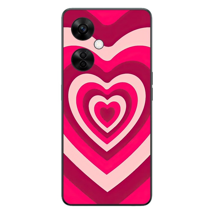 Капак, съвместим с OnePlus Nord CE3 Lite Silicon Gel Tpu Model Powerpuff Girls Heart Deep Pink
