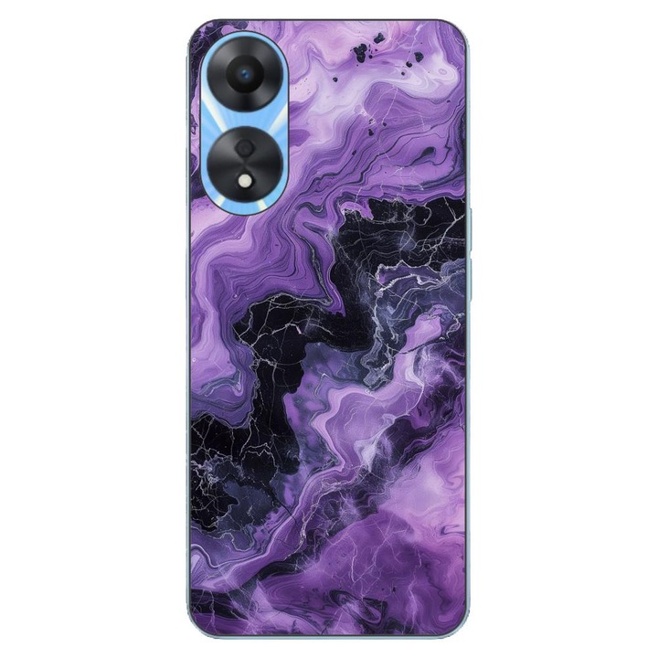 Husa compatibila cu Oppo A78 4G (CPH2565) Silicon Gel Tpu Model Abstract Purple Marble
