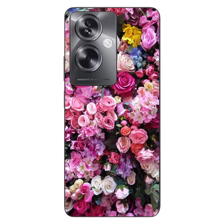 Кейс съвместим с Oppo A79 5G Silicone Gel Tpu Модел Pink Roses