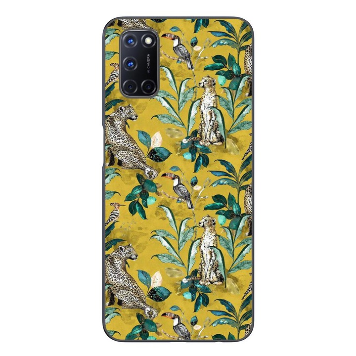 Husa compatibila cu Oppo A72 Silicon Gel Tpu Model Yellow Jungle Pattern
